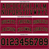 Custom Maroon Black-Old Gold Authentic Throwback Basketball Shorts