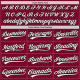 Custom Maroon White-Black Authentic Throwback Baseball Jersey