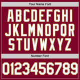 Custom Maroon White-Old Gold Authentic Throwback Baseball Jersey