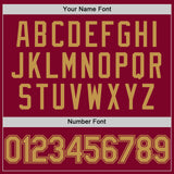 Custom Maroon Old Gold-Black Authentic Throwback Baseball Jersey