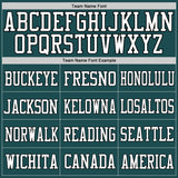 Custom Midnight Green White-Orange Mesh Authentic Football Jersey