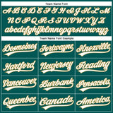 Custom Midnight Green White-Old Gold Authentic Baseball Jersey