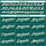 Custom Midnight Green Cream Authentic Baseball Jersey