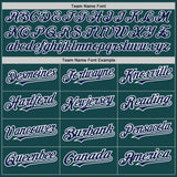 Custom Midnight Green Navy-Red Authentic Baseball Jersey