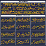 Custom Navy Navy-Gold Authentic Baseball Jersey