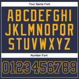 Custom Navy Navy-Gold Authentic Baseball Jersey