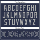 Custom Navy Navy-Gray Authentic Baseball Jersey