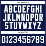 Custom Navy White Pinstripe White-Gray Authentic Baseball Jersey