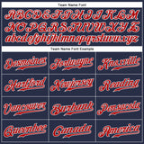 Custom Navy Red-White Authentic Sleeveless Baseball Jersey