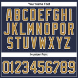 Custom Navy Old Gold-White Authentic Sleeveless Baseball Jersey