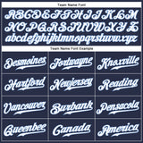 Custom Navy White-Light Blue Authentic Sleeveless Baseball Jersey