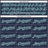 Custom Navy Gray-Teal Authentic Sleeveless Baseball Jersey