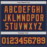 Custom Navy Old Gold-Red Authentic Baseball Jersey