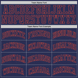 Custom Navy Navy-Orange Authentic Throwback Basketball Jersey