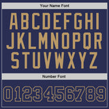 Custom Navy Navy-Old Gold Authentic Throwback Basketball Jersey