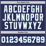 Custom Navy White-Light Blue Authentic Throwback Basketball Jersey