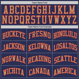 Custom Navy Old Gold-Red Authentic Throwback Basketball Jersey