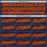 Custom Navy Red-Gold Authentic Baseball Jersey