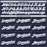 Custom Navy White-Gray Authentic Baseball Jersey