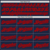 Custom Navy Red Authentic Baseball Jersey