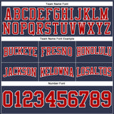 Custom Stitched Navy Red-White Football Pullover Sweatshirt Hoodie