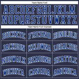 Custom Navy Royal-White Authentic Throwback Basketball Jersey