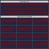 Custom Navy Navy-Red Authentic Baseball Jersey