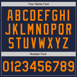 Custom Navy Bay Orange-Navy Authentic Baseball Jersey
