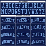 Custom Navy Light Blue Authentic Throwback Basketball Jersey