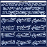 Custom Navy White Pinstripe Light Blue Authentic Baseball Jersey