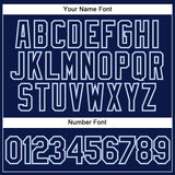 Custom Navy White Pinstripe Light Blue Authentic Baseball Jersey