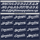 Custom Navy White Pinstripe Authentic Baseball Jersey