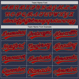 Custom Navy Red-Old Gold Authentic Throwback Baseball Jersey