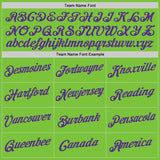 Custom Neon Green Purple Performance T-Shirt