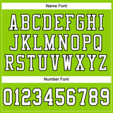 Custom Neon Green White-Black Mesh Authentic Football Jersey