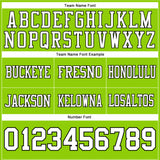 Custom Neon Green White-Black Authentic Football Jersey