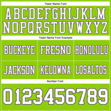 Custom Neon Green White-Purple Authentic Football Jersey