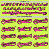Custom Neon Green Pink-Black Authentic Throwback Baseball Jersey