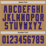 Custom Old Gold Purple-Black Hockey Jersey