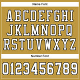 Custom Old Gold White-Black Mesh Authentic Football Jersey