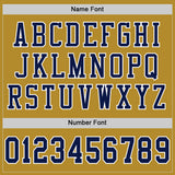 Custom Old Gold Navy-White Mesh Authentic Football Jersey