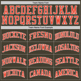 Custom Olive Orange-White Authentic Throwback Salute To Service  Basketball Jersey