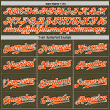 Custom Olive Orange-White Authentic Salute To Service Baseball Jersey