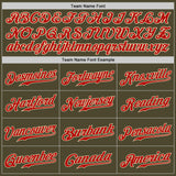 Custom Olive Red-Cream Authentic Salute To Service Baseball Jersey