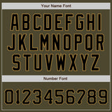 Custom Olive Black-Old Gold Authentic Salute To Service Baseball Jersey