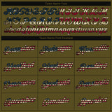 Custom Stitched Olive Vintage USA Flag-Black American Flag Sports Pullover Sweatshirt Salute To Service Hoodie