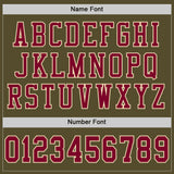 Custom Olive Maroon-Cream Mesh Authentic Salute To Service Football Jersey