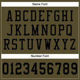 Custom Olive Black Mesh Authentic Salute To Service Football Jersey