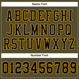 Custom Olive Black-Gold Mesh Authentic Salute To Service Football Jersey