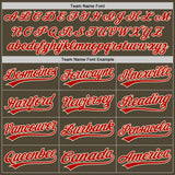 Custom Olive Red-Cream Authentic Salute To Service Baseball Jersey